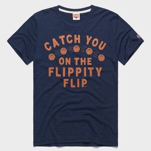 HOMAGE “Catch You on the Flippity Flip” Basketball Graphic Tee – Navy